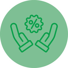 Two Hands Icon Design