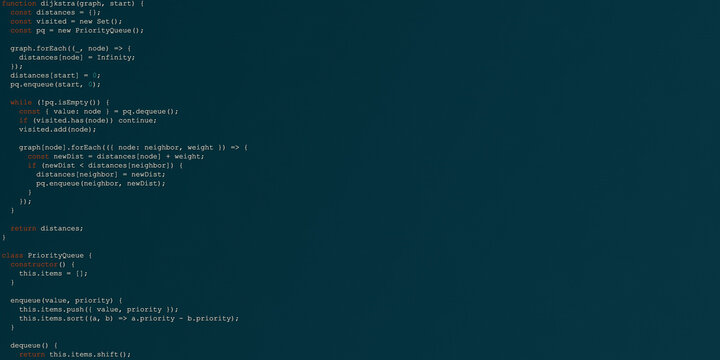 Abstract Code Example in IDE: Programmer's Screen