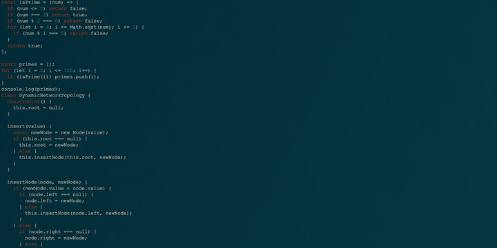 Abstract Code Example in IDE: Programmer's Screen