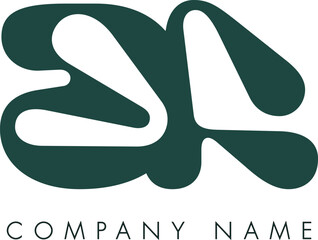 Creative Abstract Initial Letter BA Logo Design