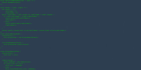 Programming Code on IDE Screen: Abstract Code Snippet