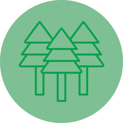 Fototapeta premium Pine Tree Icon Design