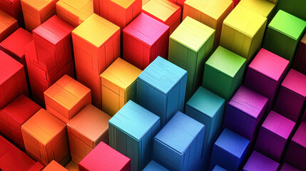 Obraz premium A colorful image of blocks in various colors
