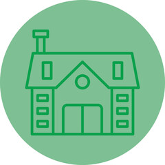 Bungalow Vector Icon Design
