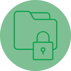 Folder Lock Vector Icon Design