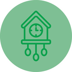 Cuckoo Clock Vector Icon Design