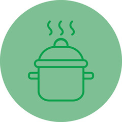 Cooking Pot Vector Icon Design