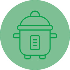 Rice Cooker Vector Icon Design