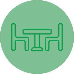 Dinner Table Vector Icon Design