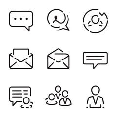 Minimalist Icon Design Collection for Digital Interfaces