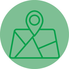 Route Map Vector Icon Design