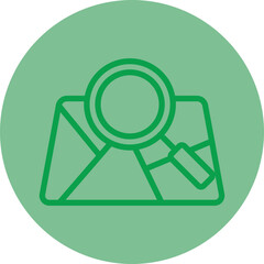 Search Map Vector Icon Design