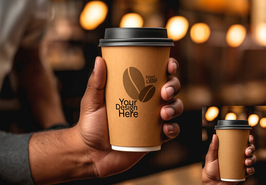 Mockup of an coffee Paper Сup with Generative AI