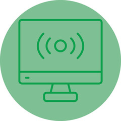 Live Broadcast Vector Icon Design