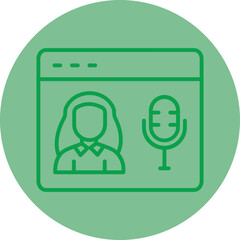 Webcast Vector Icon Design