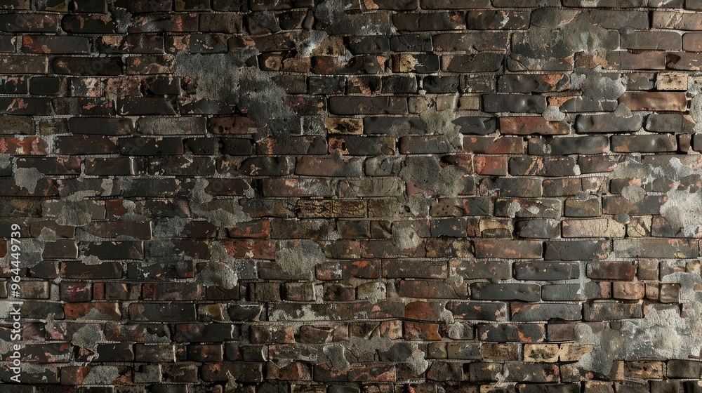 Canvas Prints Vintage ruined brick wall texture for interior and exterior decor