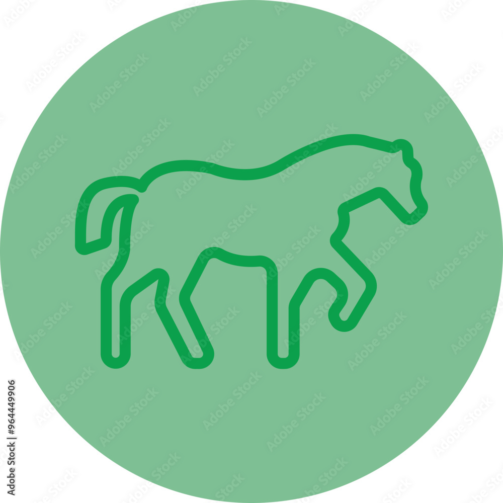 Poster Horse Vector Icon Design