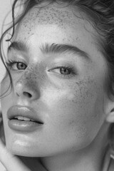Black and White Portrait of a Beautiful Women
Skincare Model