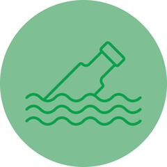 Message Bottle Vector Icon Design