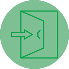 Exit Door Vector Icon Design