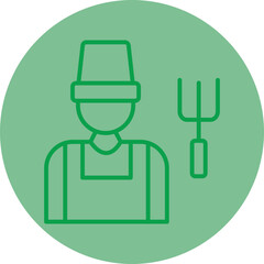 Farmer Vector Icon Design
