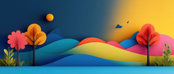 Coastal Bliss at Sunset: Vibrant Beach Scene with Warm Hues and Gentle Atmosphere