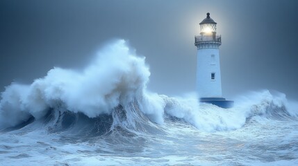 Lighthouse in a Storm