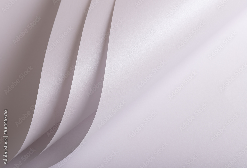 Poster White texture with gradient and reflection Elegant wavy layout, curved structure, and glow effect Rich design with cotton spread, modern fold, and fine sheet details Pastel tone