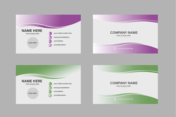 Fototapeta premium modern business card with simple and clean concept