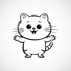 Vector cute cat illustration