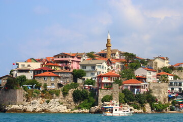 Amasra cityscape. Amasra is a small sea resort town. Black Sea region. 