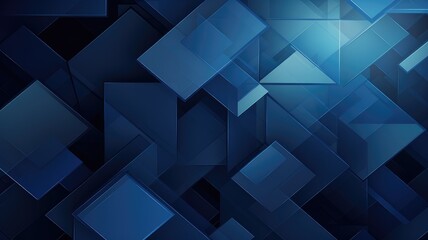 Fototapeta premium A modern abstract design featuring overlapping blue geometric shapes, creating a sense of depth and texture.