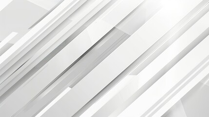 Obraz premium A modern abstract design featuring overlapping diagonal lines and geometric shapes in shades of white and light gray.