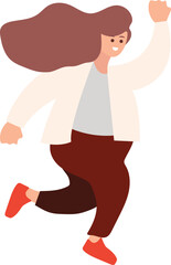 People Are Jumping With Joyful Expressions Illustration