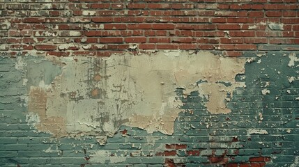 Obraz premium Weathered brick wall with faded edges