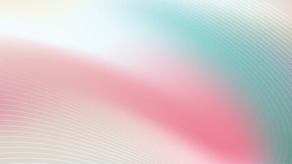 Soft Pastel Abstract Gradient Background with Pink and Green Waves