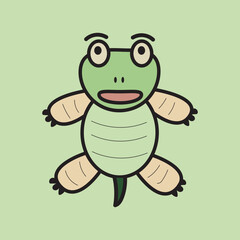 The cartoon turtle 