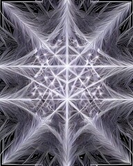 A black and white photo of a star shaped star shaped design. Vector illustration
