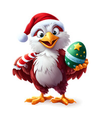 Christmas Eagle Tshirt Design and Easter Egg PNG File