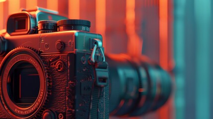 Fototapeta premium profitability graphic 8k CLOSE UP CANON CAMERA ST