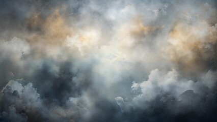 Obraz premium Dark moody cloudscape, dramatic storm clouds with copy space