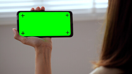 phone with finger touching the screen, smartphone green screen	
