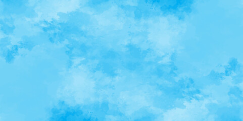 Abstract soft sky blue watercolor sky and clouds. grunge tint light blue watercolor background. Hand painted light blue background with watercolor.	