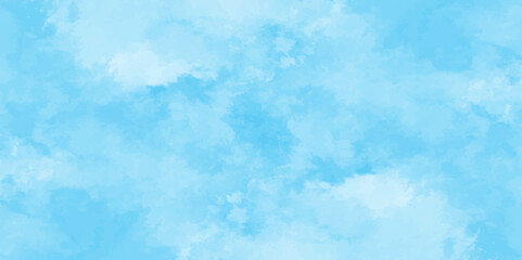Abstract soft sky blue watercolor sky and clouds. grunge tint light blue watercolor background. Hand painted light blue background with watercolor.	