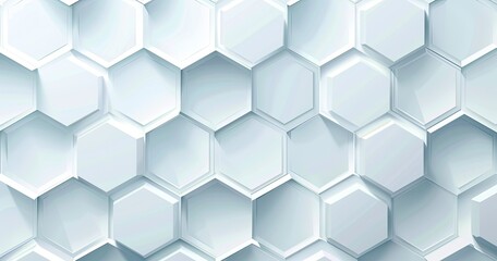 Fototapeta premium A seamless pattern of hexagonal shapes with a glossy finish, creating a modern and sleek visual effect.