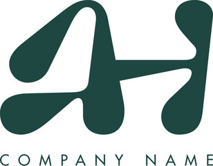 Creative Abstract Initial Letter AH Logo Design