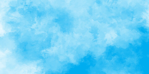 Abstract soft sky blue watercolor sky and clouds. grunge tint light blue watercolor background. Hand painted light blue background with watercolor.	