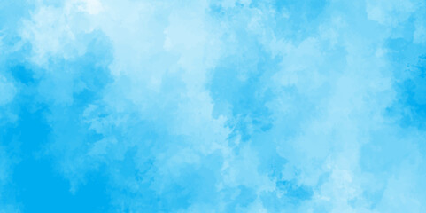 Abstract soft sky blue watercolor sky and clouds. grunge tint light blue watercolor background. Hand painted light blue background with watercolor.	