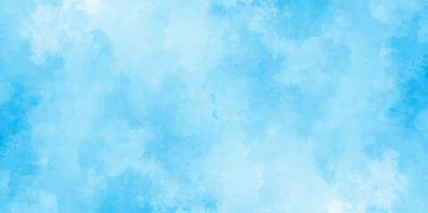 Abstract soft sky blue watercolor sky and clouds. grunge tint light blue watercolor background. Hand painted light blue background with watercolor.	