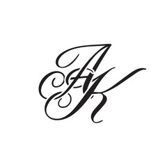 AK initial monogram logo